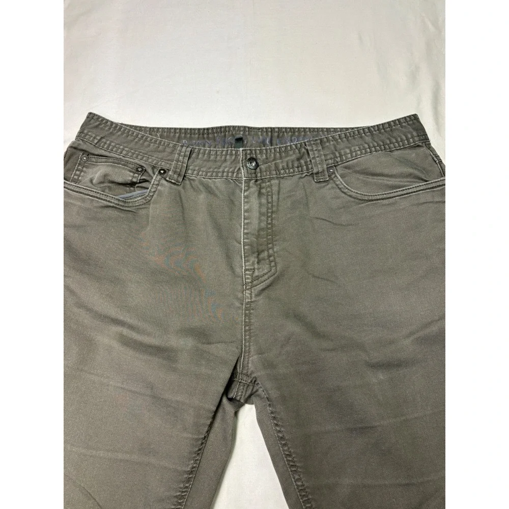 Prana Slim Fit Pants Men's 38x32 Gray‎ Chino Outdoor Adventure Bridger